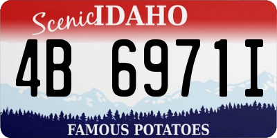 ID license plate 4B6971I