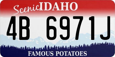 ID license plate 4B6971J