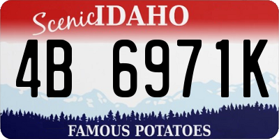 ID license plate 4B6971K