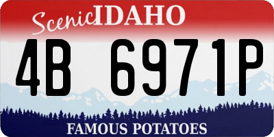 ID license plate 4B6971P