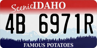 ID license plate 4B6971R
