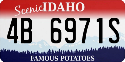 ID license plate 4B6971S