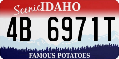 ID license plate 4B6971T