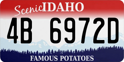 ID license plate 4B6972D