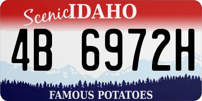 ID license plate 4B6972H