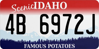 ID license plate 4B6972J