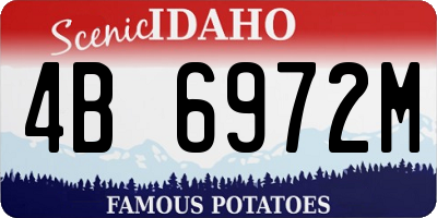 ID license plate 4B6972M