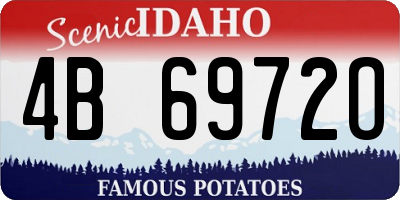 ID license plate 4B6972O
