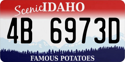 ID license plate 4B6973D