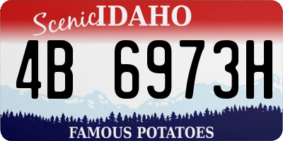 ID license plate 4B6973H