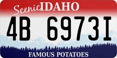 ID license plate 4B6973I