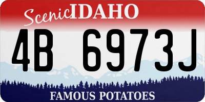 ID license plate 4B6973J