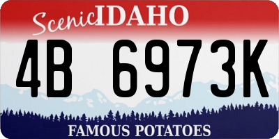 ID license plate 4B6973K
