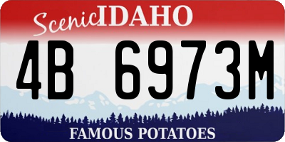 ID license plate 4B6973M