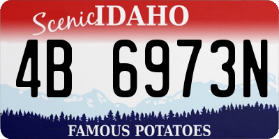 ID license plate 4B6973N
