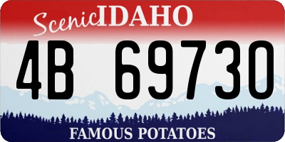 ID license plate 4B6973O