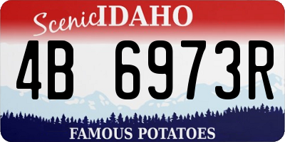 ID license plate 4B6973R