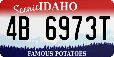 ID license plate 4B6973T