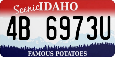 ID license plate 4B6973U
