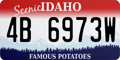 ID license plate 4B6973W