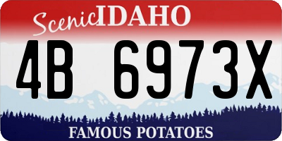 ID license plate 4B6973X