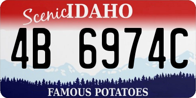 ID license plate 4B6974C