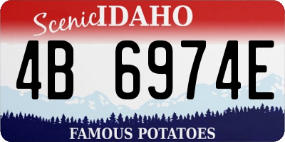 ID license plate 4B6974E