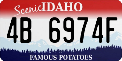 ID license plate 4B6974F