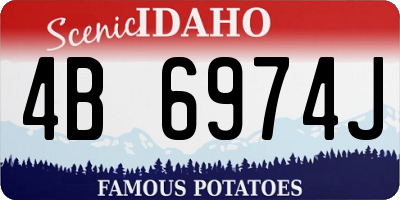 ID license plate 4B6974J