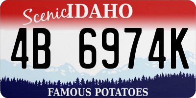 ID license plate 4B6974K