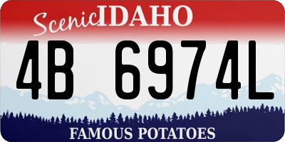 ID license plate 4B6974L