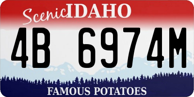 ID license plate 4B6974M