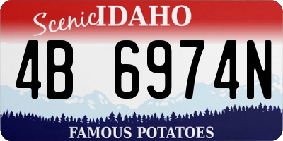 ID license plate 4B6974N