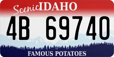 ID license plate 4B6974O