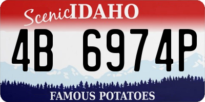 ID license plate 4B6974P