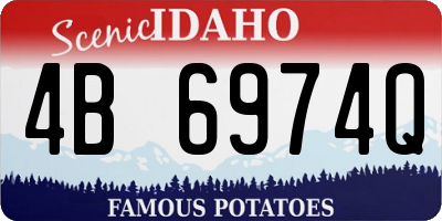 ID license plate 4B6974Q