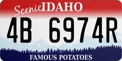 ID license plate 4B6974R