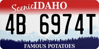 ID license plate 4B6974T