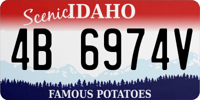 ID license plate 4B6974V