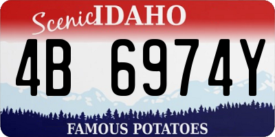 ID license plate 4B6974Y