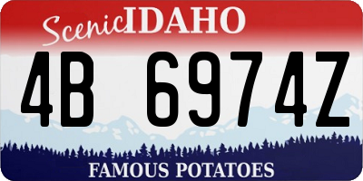 ID license plate 4B6974Z