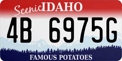 ID license plate 4B6975G