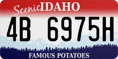 ID license plate 4B6975H