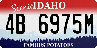 ID license plate 4B6975M