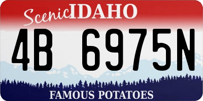 ID license plate 4B6975N