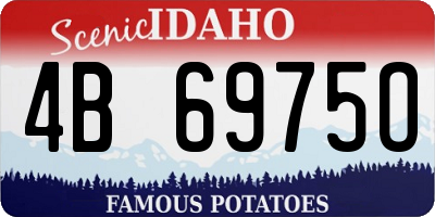 ID license plate 4B6975O