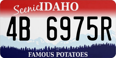 ID license plate 4B6975R