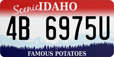ID license plate 4B6975U