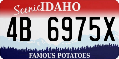 ID license plate 4B6975X