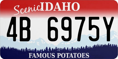 ID license plate 4B6975Y